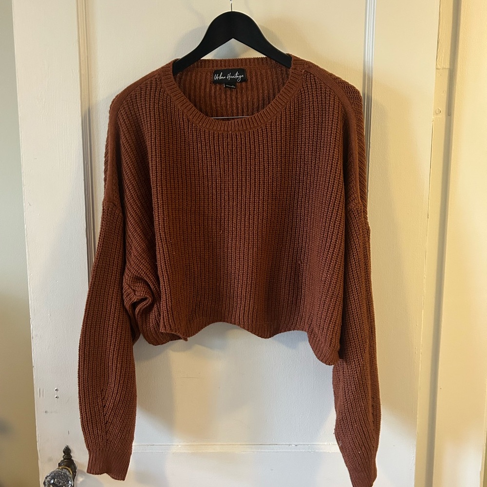 Urban Heritage Rust Crew Neck Sweater